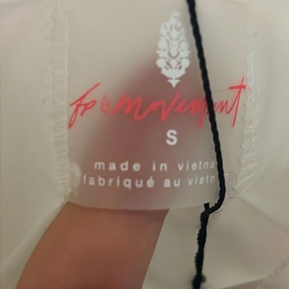 New Free People In A Bubble Puffer Vest Short Sleeve Jacket White S - Picture 5 of 7